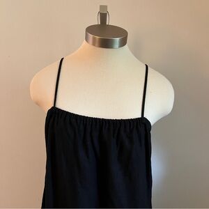 A New Day linen blend black dress